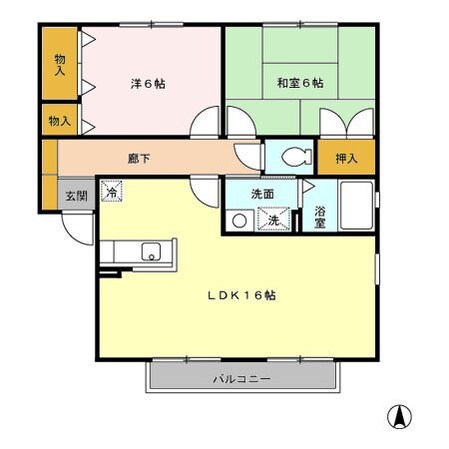 カメリアの物件間取画像